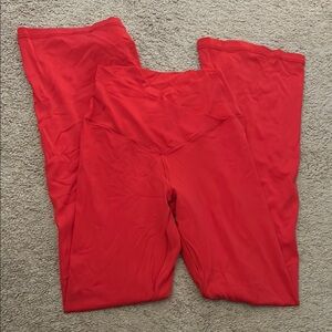 Bright Red High-Waisted Leggings